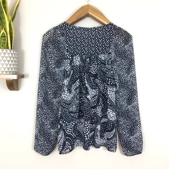 Gap Star Floral‎ Print Peasant Blouse Top - Picture 4 of 7